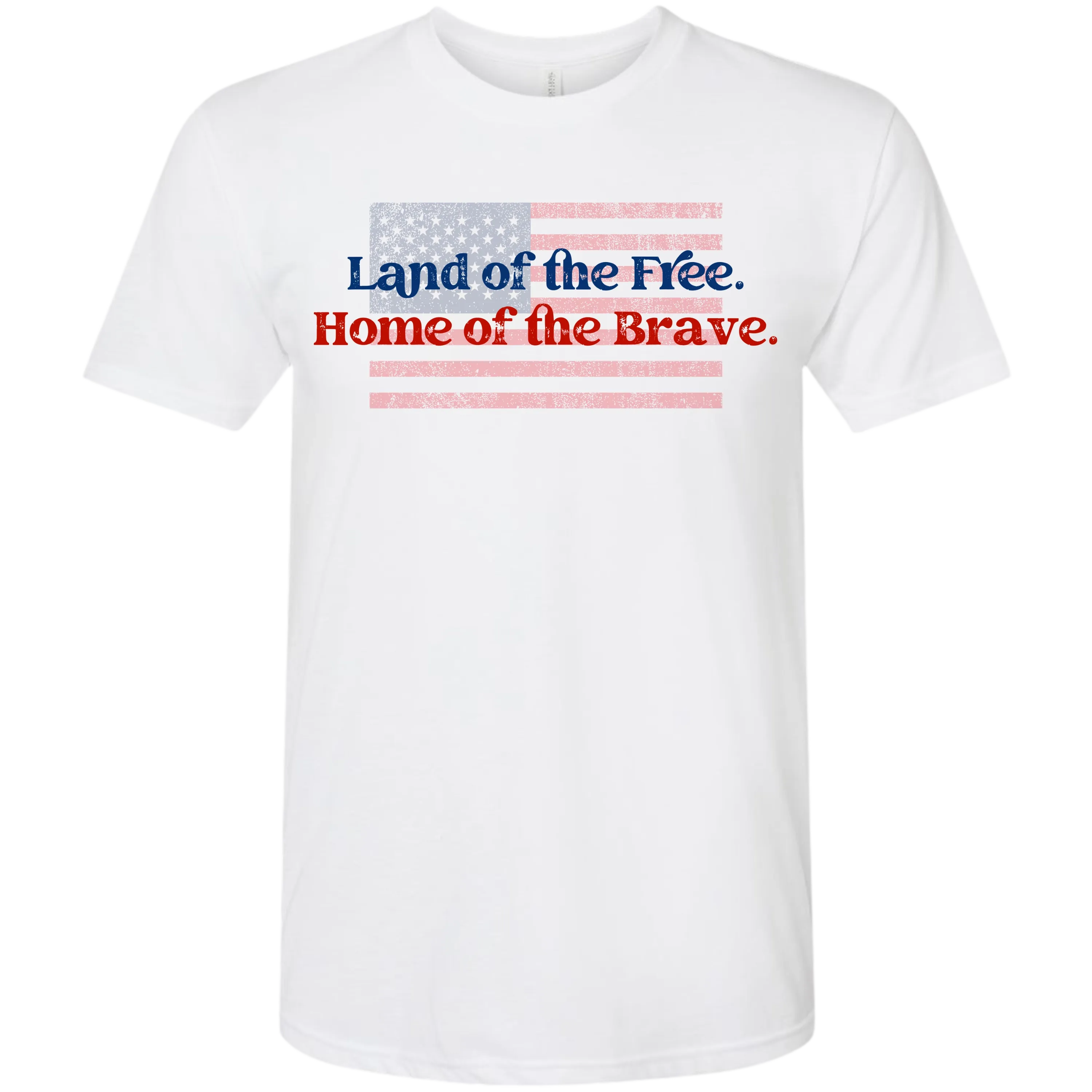 Land of the Free American Flag T-Shirt | Vintage Patriotic Graphic Tee